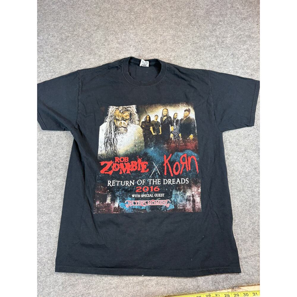 Rob Zombie Korn Return Of The Dreads 2016 Tour Concert Shirt Men Large Rock Goth